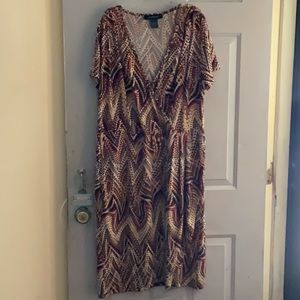 COPY - Great orange and brown dress.